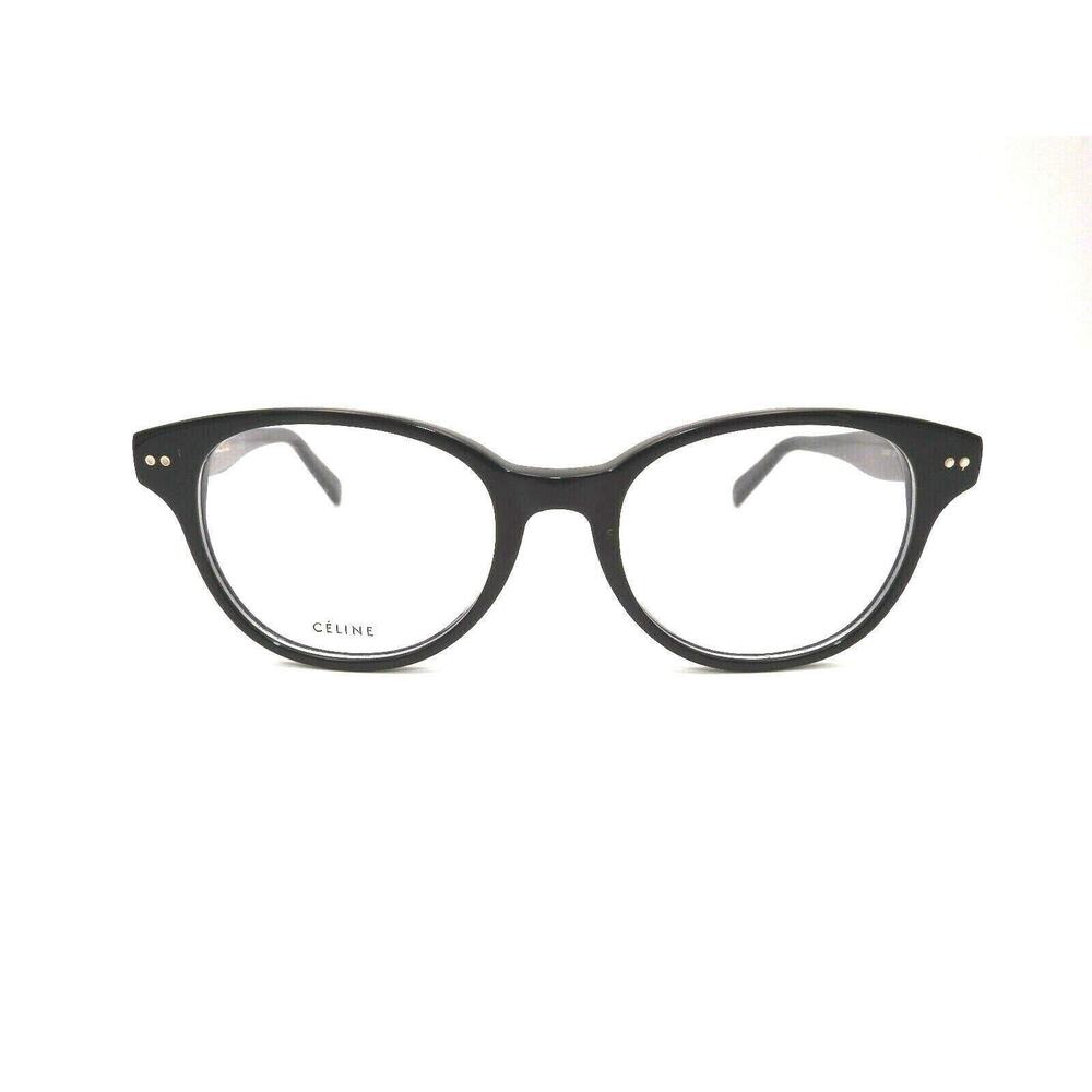 Celine Designer Cat Eye Eyeglasses Eyewear Black Clear Demo Lens CL500071
